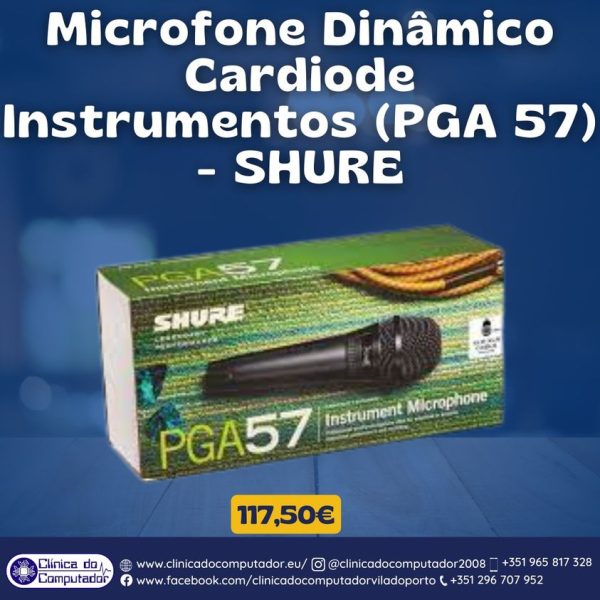 Microfone Dinamico Cardiode Instrumentos PGA 57 – SHURE